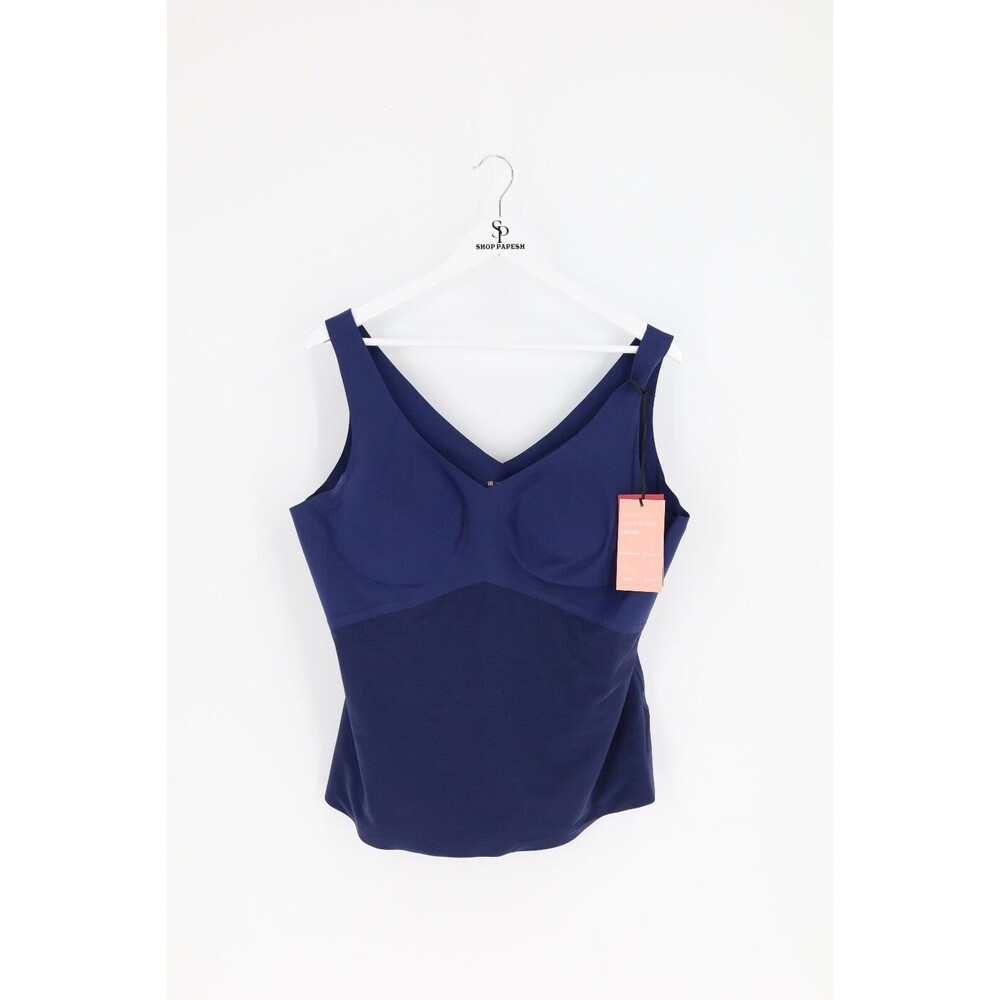 Honeylove Liftwear Women Size 3X Navy Blue Built In Bra Tank Medium Support